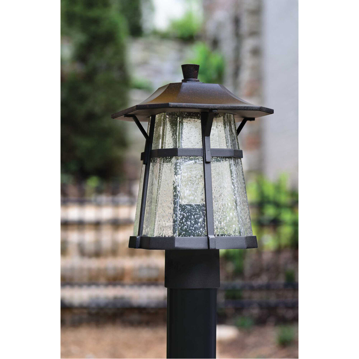 Derby 1 Light 9 inch Espresso Outdoor Wall Lantern in Clear Seeded, Small